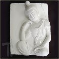 Quan Yin Deep in Thought White Porcelain Tile