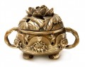 Small Bronze Lotus Incense Burner