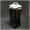 Black and White Freckled Rectangular Vase With Small Mouth