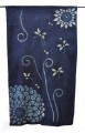 Dragonfly and Flower Batik Cotton Noren