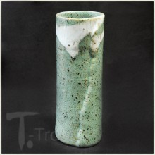 Green Cylinder Wall Vase