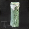 Green Cylinder Wall Vase