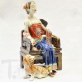 Porcelain Shanghai Lady With Dog