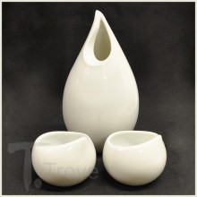Sizuku White Water Drop Sake Set