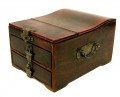 Red Leather Jewelry Box Small