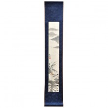 Shrimp Picking Slim Blue Scroll