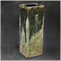 Blue and Earth Ink Rectangular Wall Vase