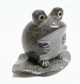 Granite Stone Frog On Leaf