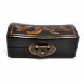 BlackLeather Small Butterfly Pillow Box