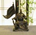 Bronze Sitting General Kwan 21cm