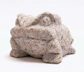Rustic Granite Stone Frog Red