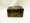 Black leather jewelry box with gold hand painting and stencil work