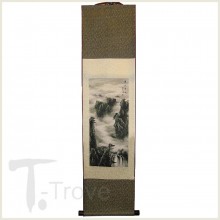 Silk Yellow Mountain Scroll Small