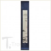 Ox Riding Slim Blue Scroll