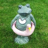 Outdoor Frog with Flamingo Tube